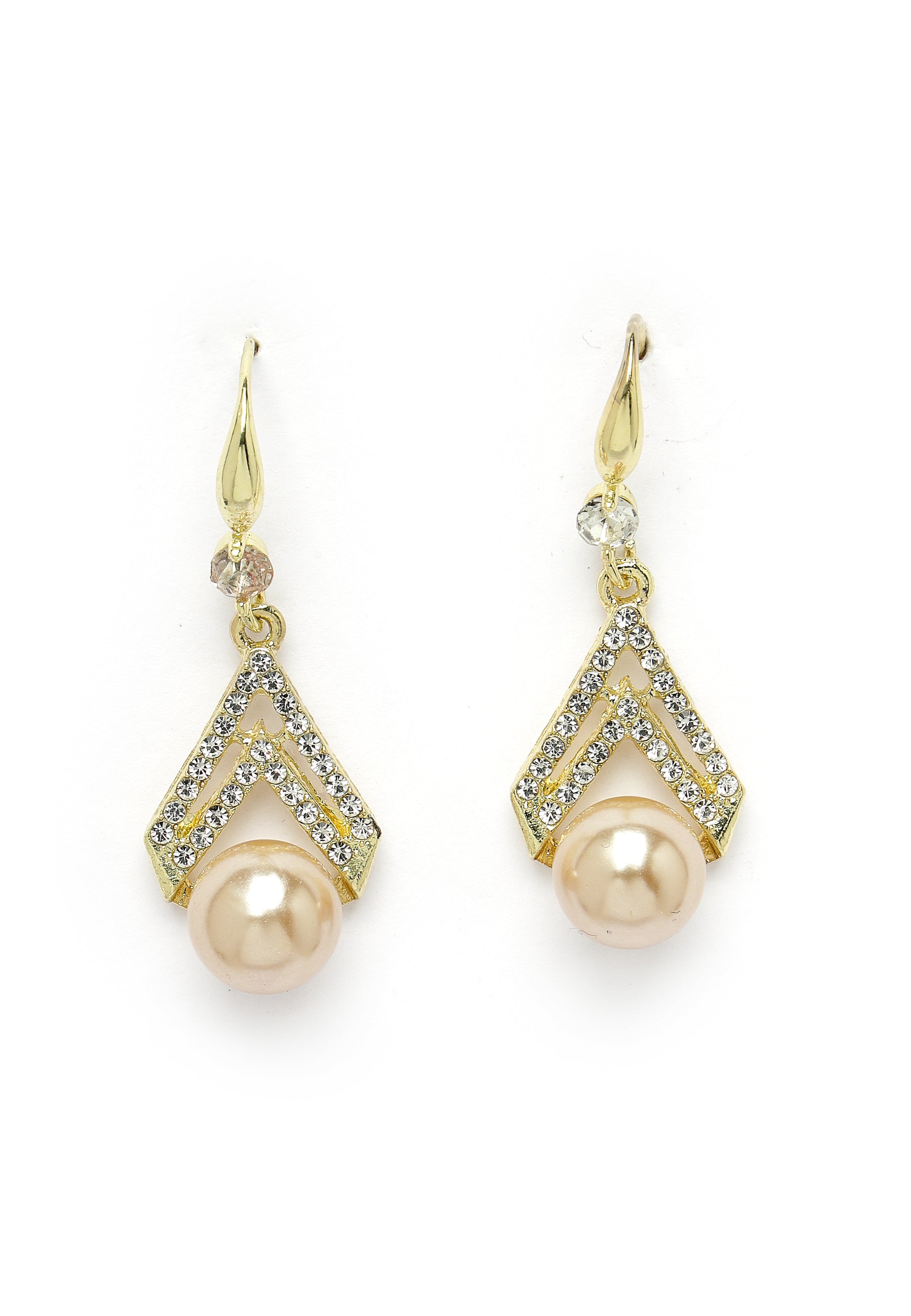 Boucles d'oreilles en perles dorées