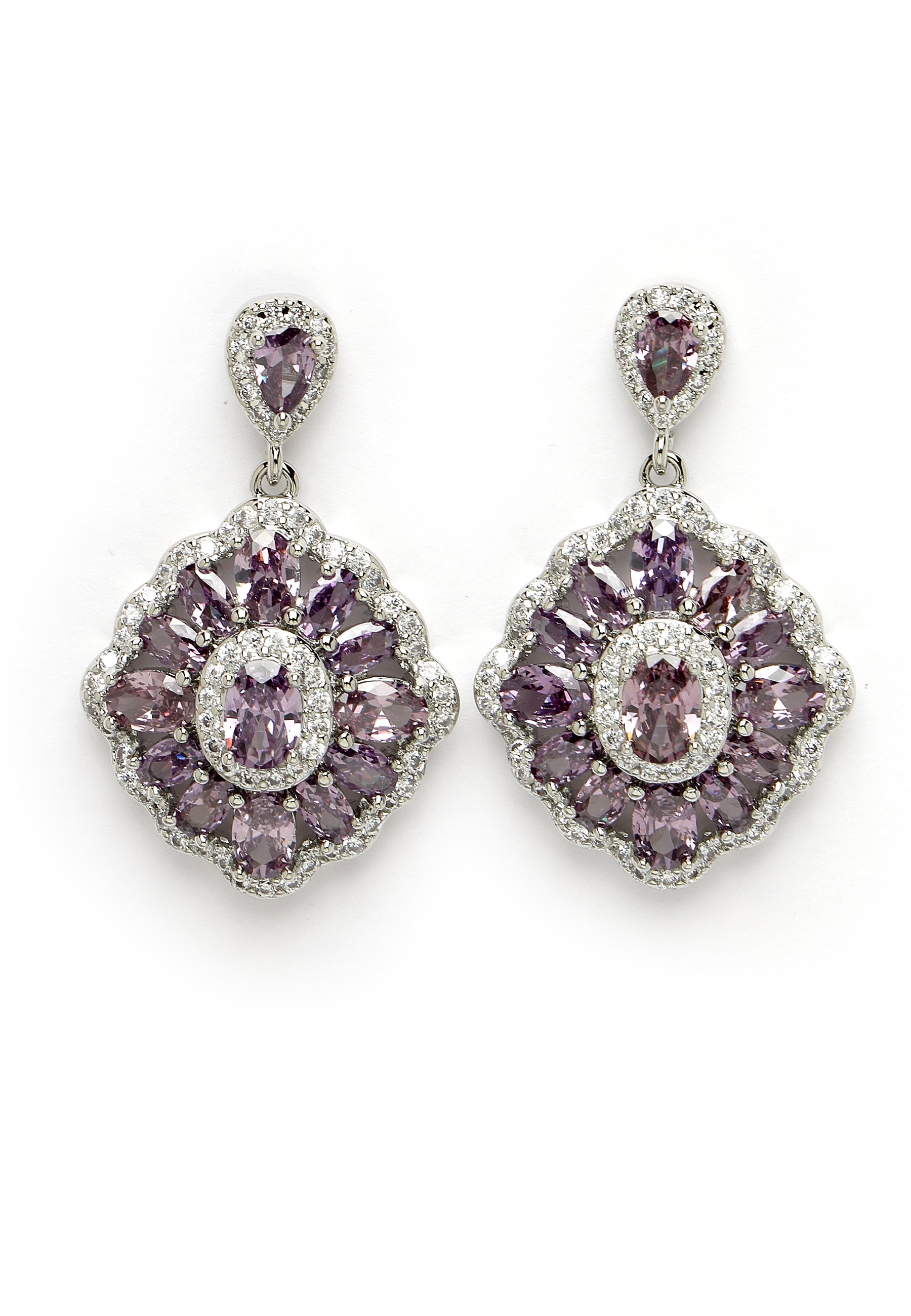 Cubic Zirconia Statement Earrings