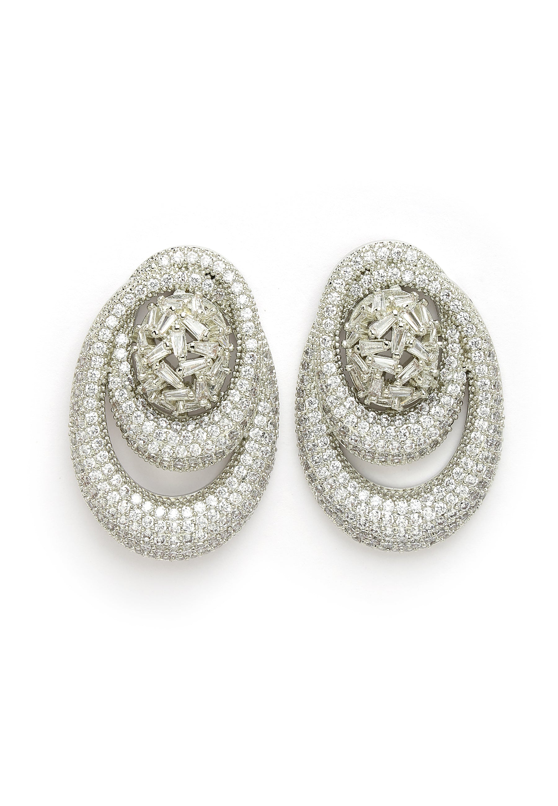 Magnifiques boucles d'oreilles en zircone cubique