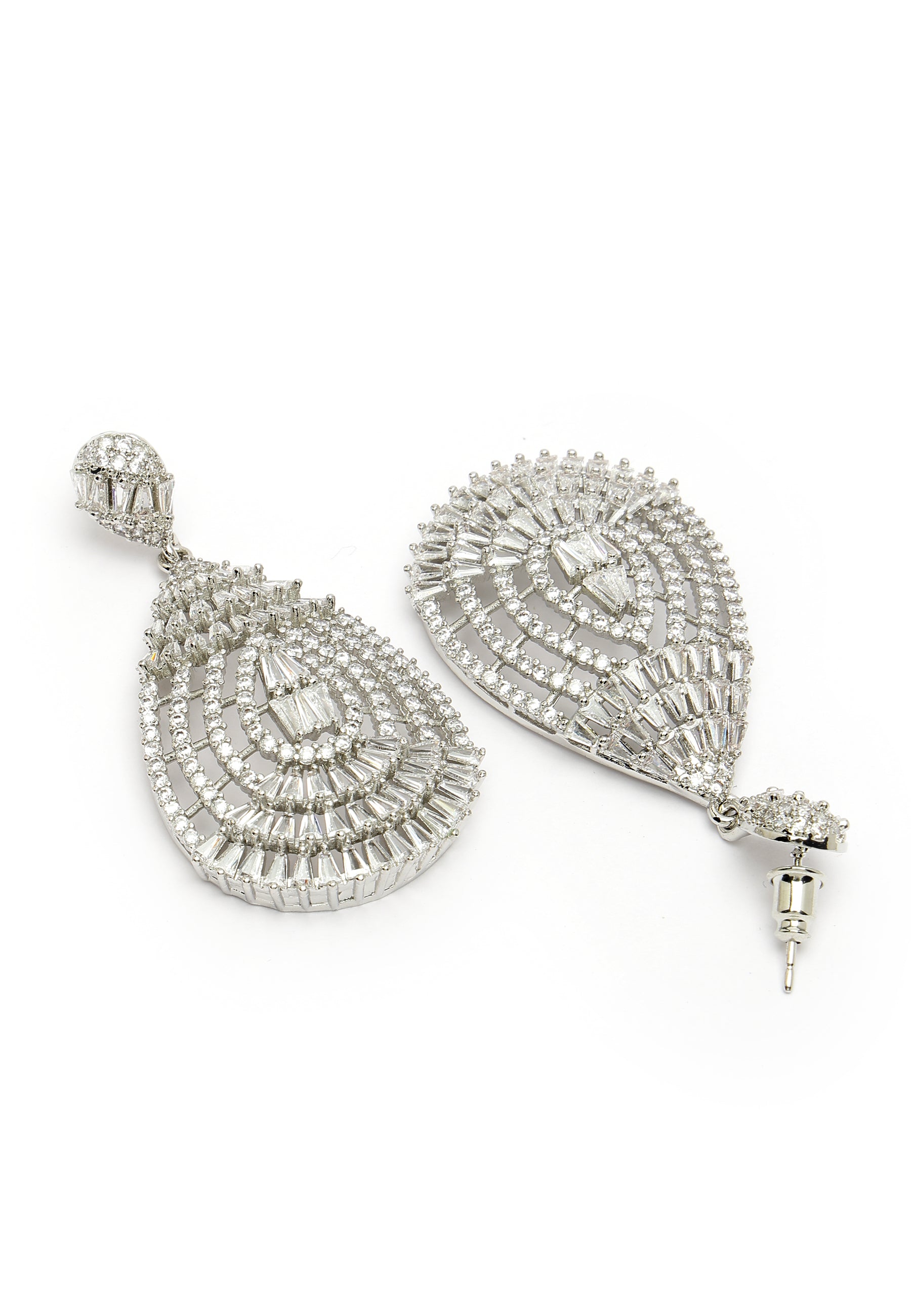 Beautiful Hollow Zirconia Drop Earrings