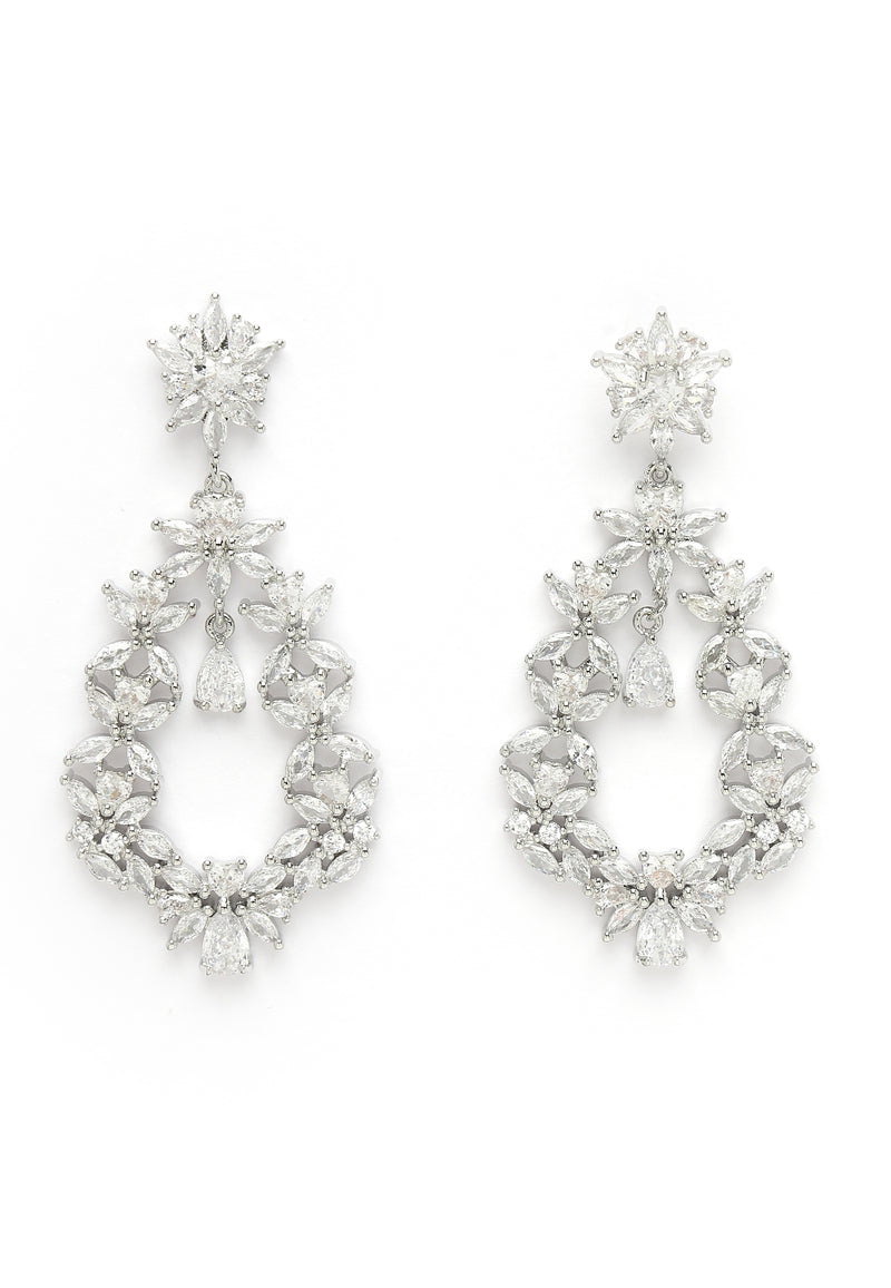 Luxury Floral Zirconia Earrings