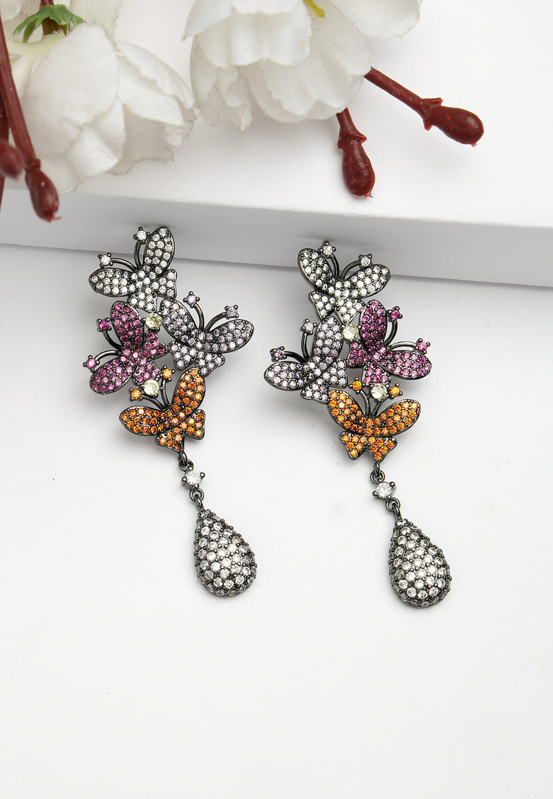 Pendientes colgantes de mariposa