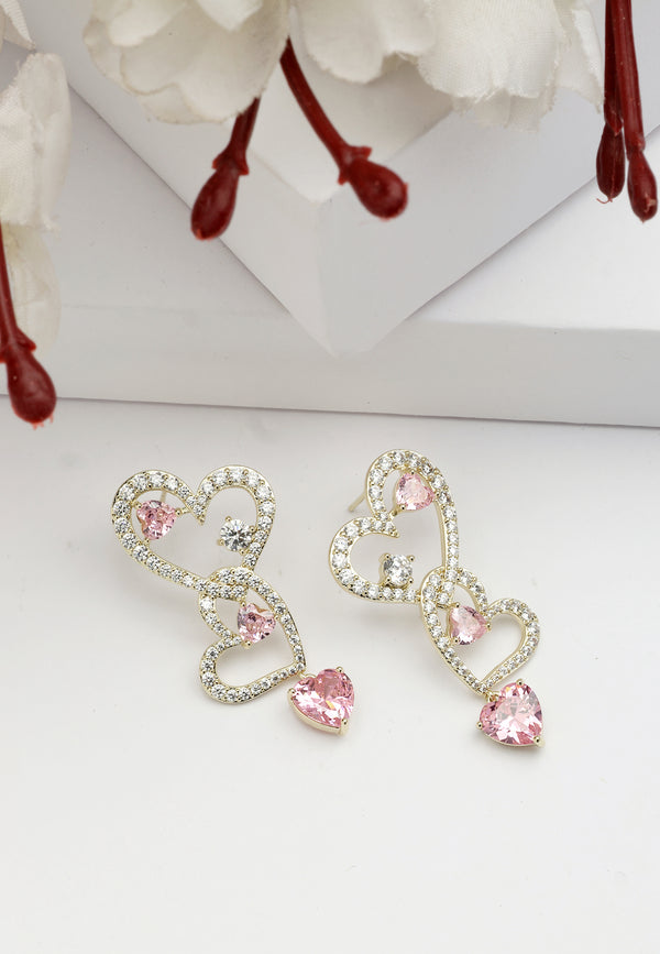 Diva Heart Drop Earrings
