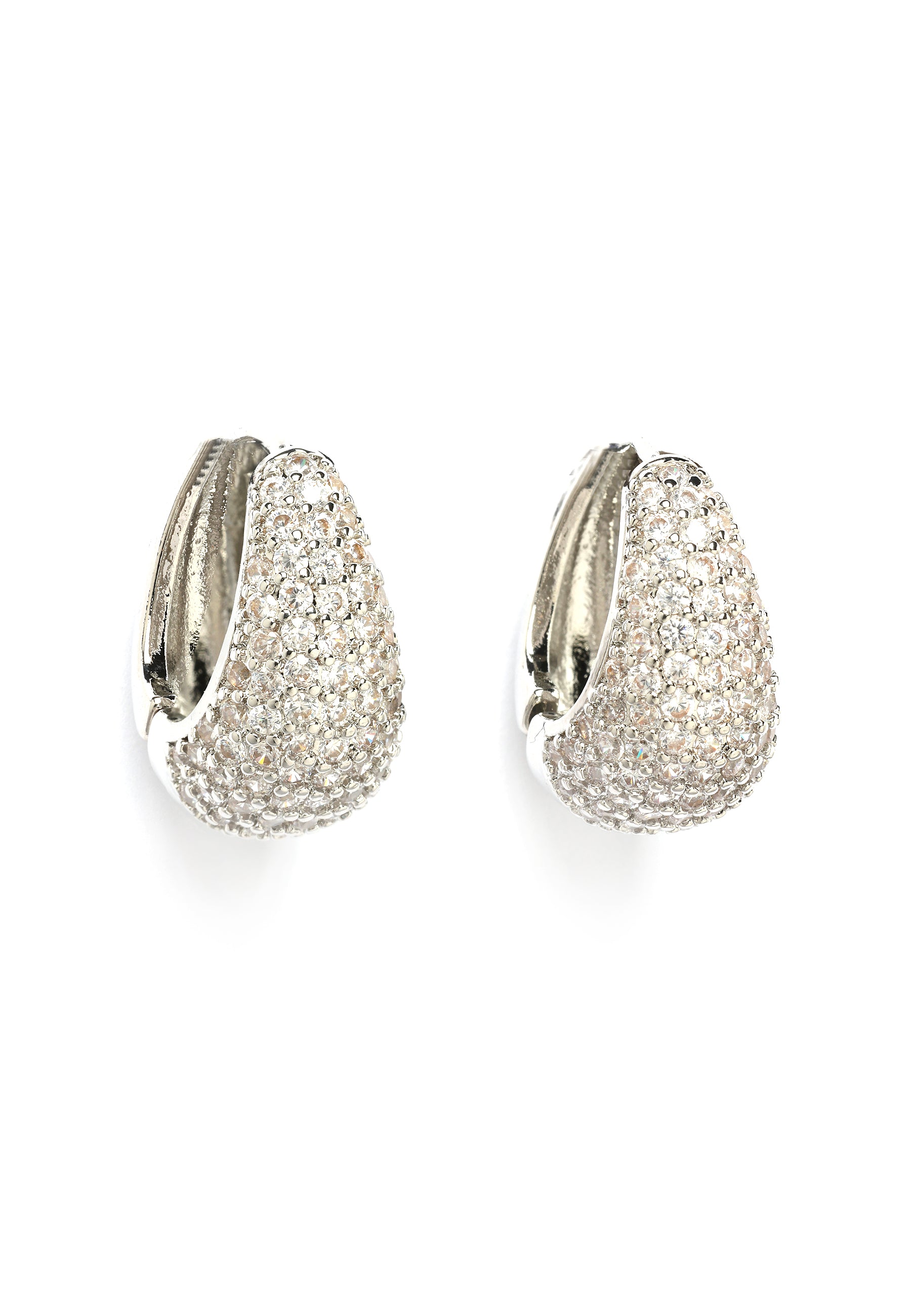 Pendientes de aro brillantes