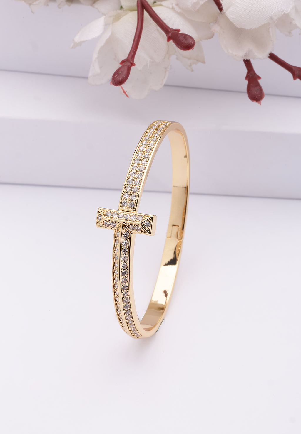 Golden Radiance T-Bar Bangle