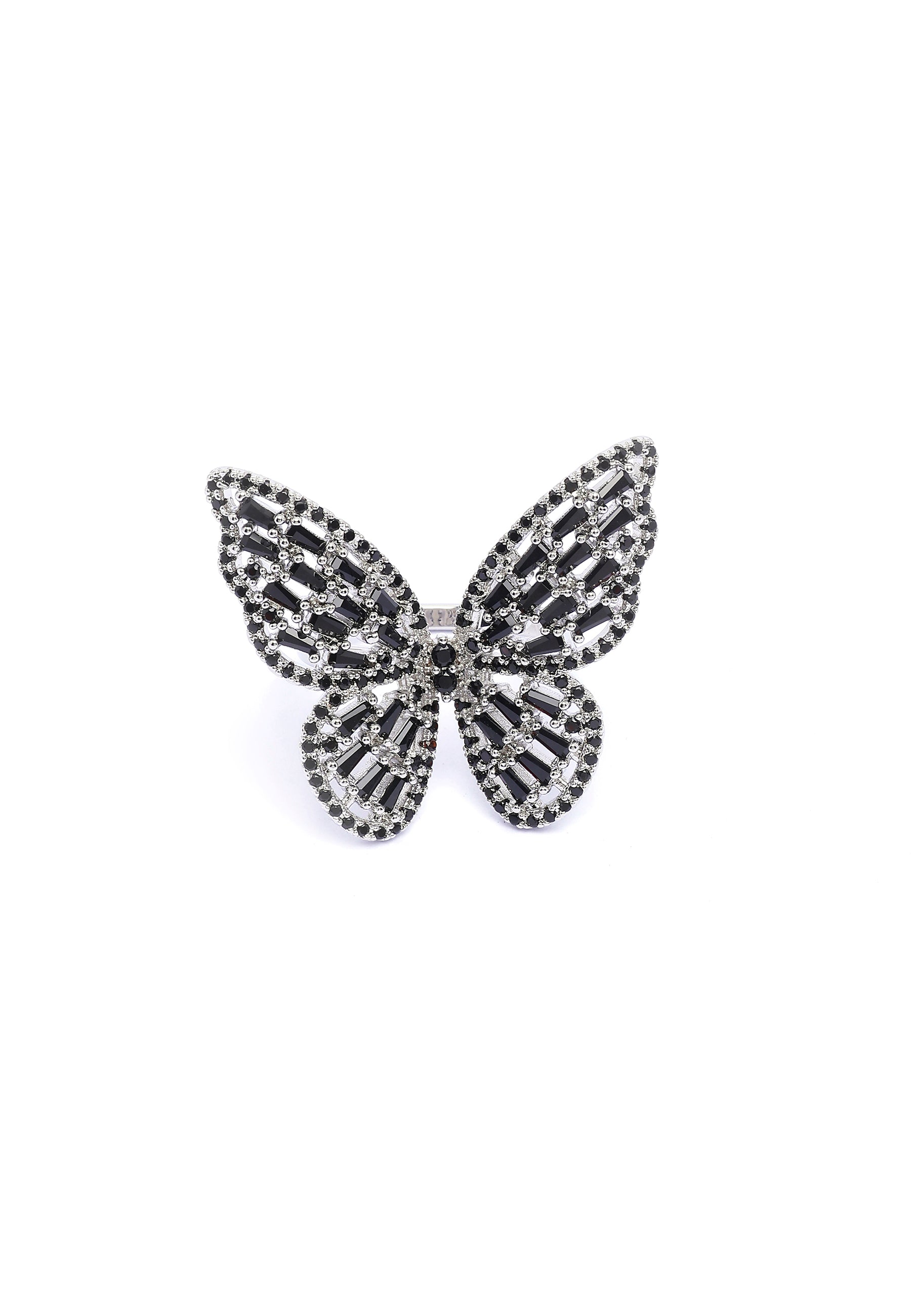 Whimsical Butterfly Sparkle Ring