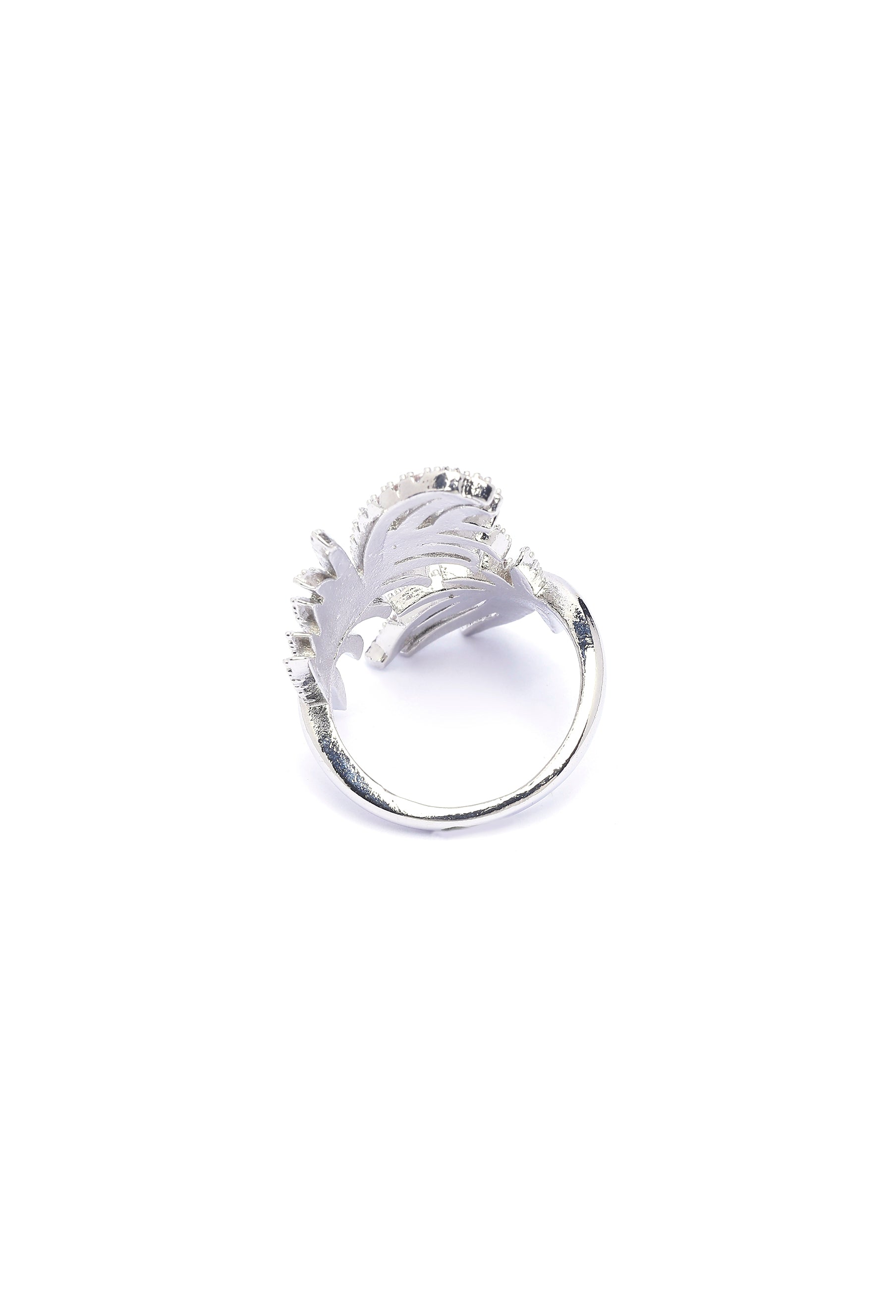 Silver Feathered Ring