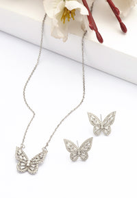 Boucles d'oreilles et collier Papillon Fantaisie