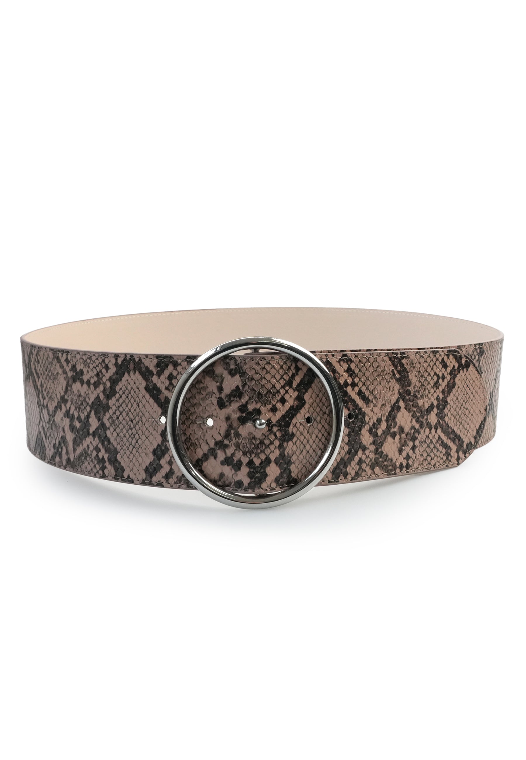 Snake Print Dual Buckle Belt