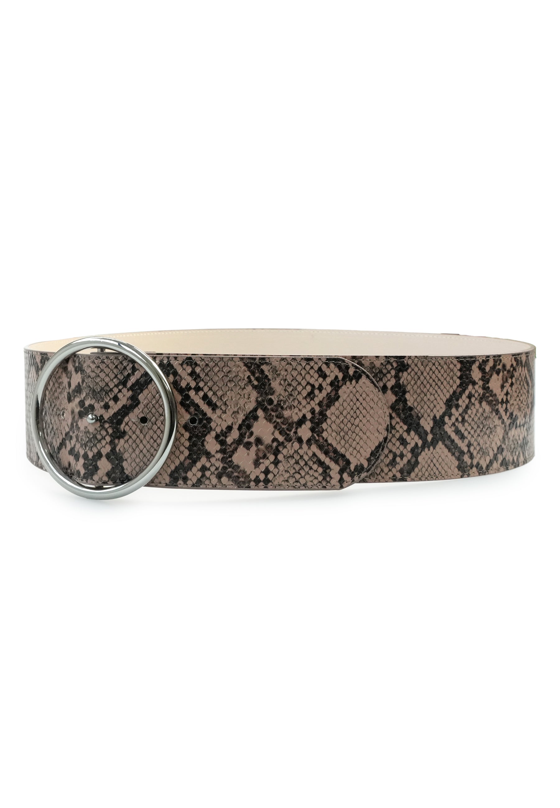 Snake Print Dual Buckle Belt