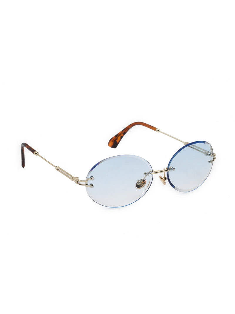 Randlose Brille, runde Ocean-Sonnenbrille für Damen