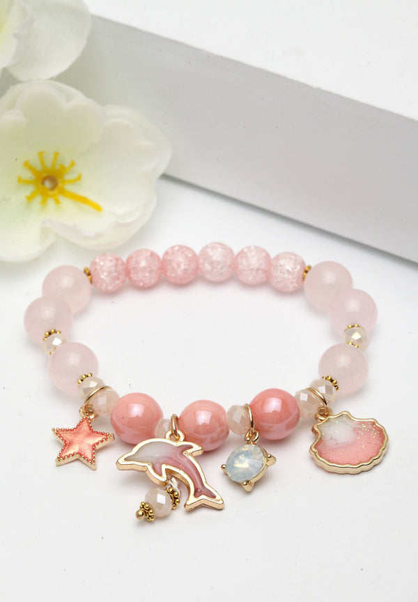 Colorful Pearl Bracelets With Charms