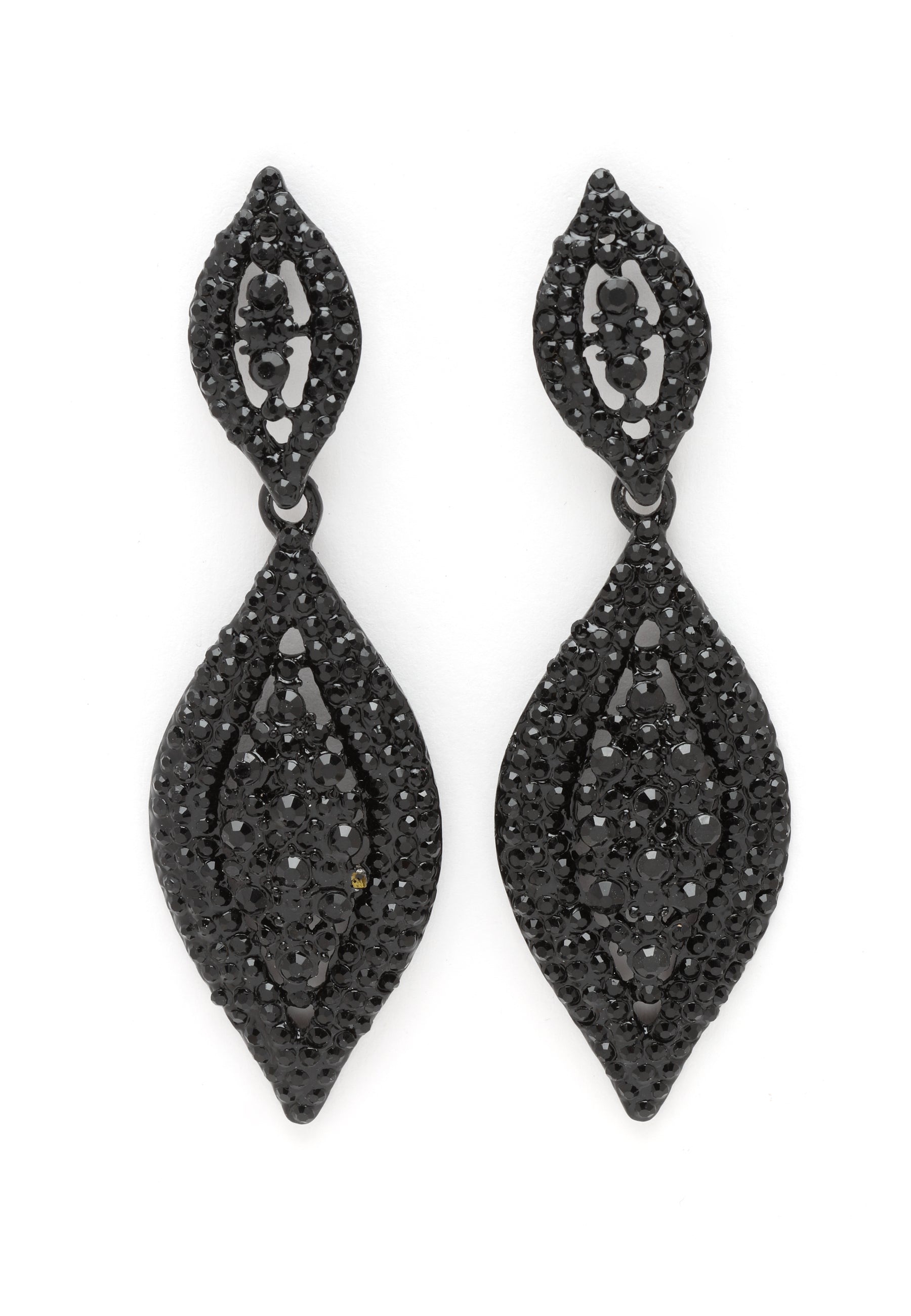 Luxury Drop Earrings in Black