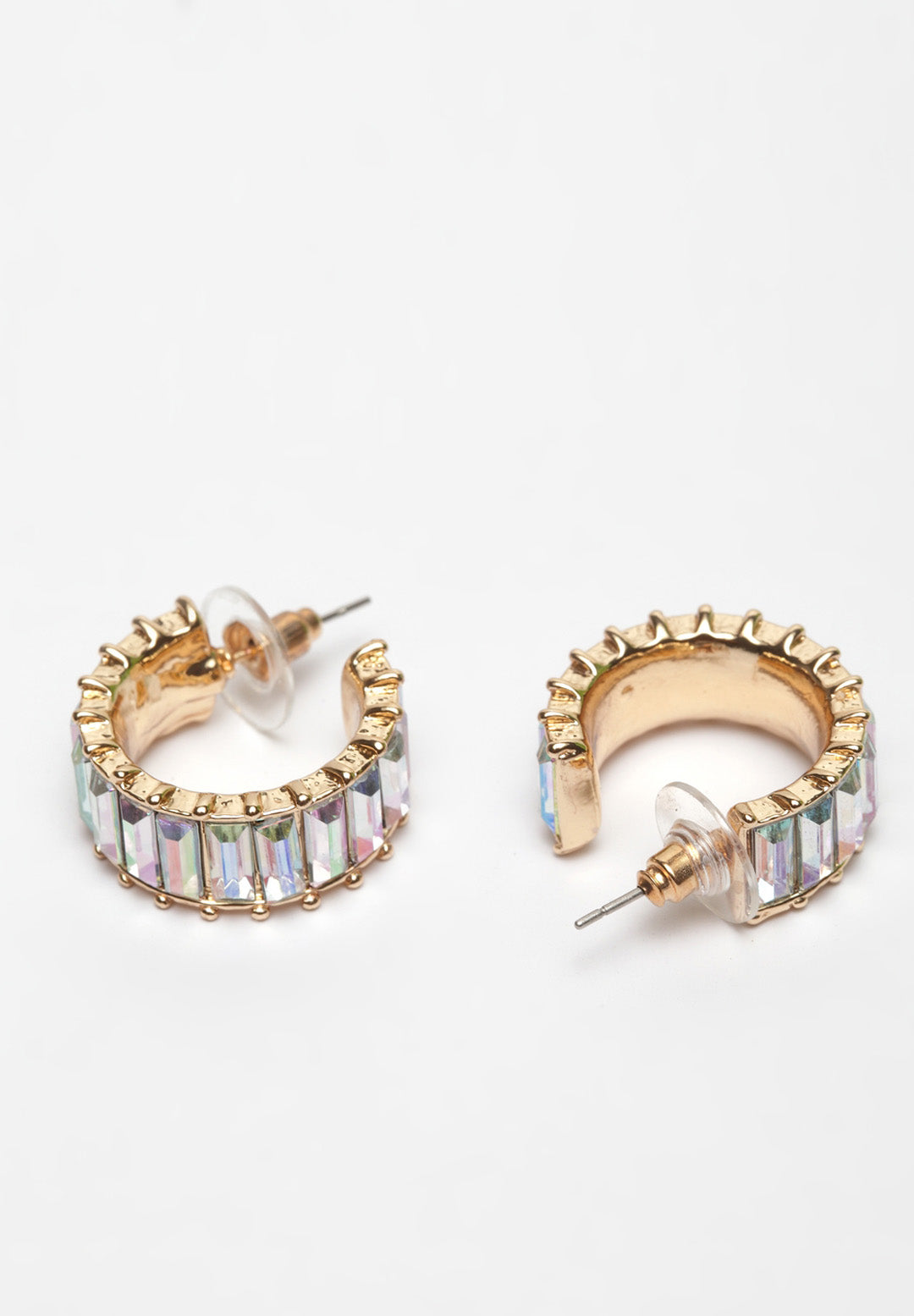 Gold Plated Crystal Bali Earrings